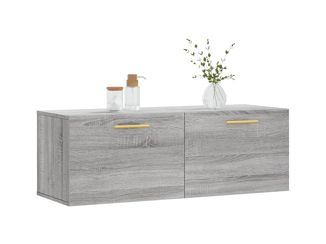 Armoire murale sonoma gris 100x36,5x35 cm bois d'ingénierie FR20142