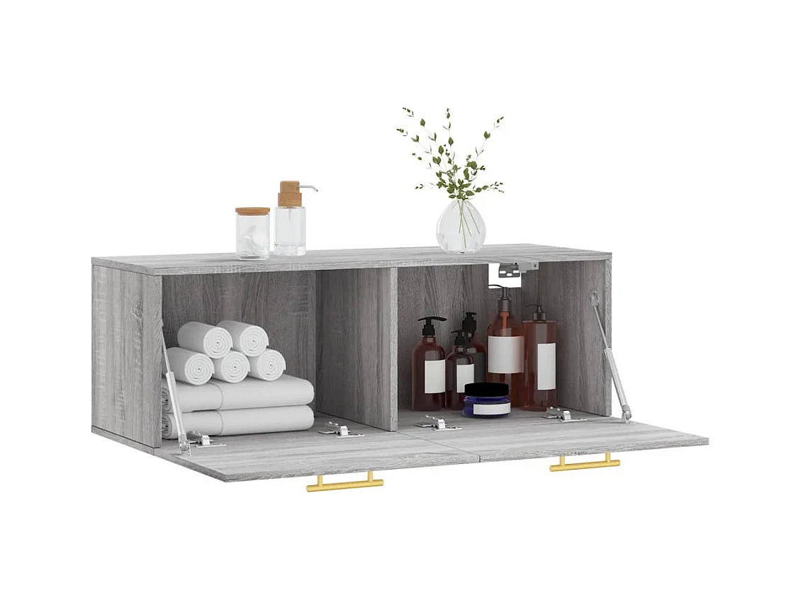 Armoire murale sonoma gris 100x36,5x35 cm bois d'ingénierie FR20142