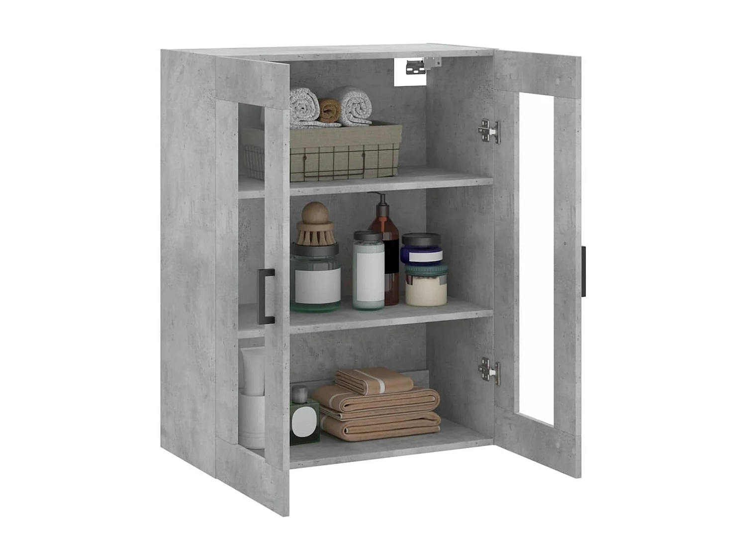 Armoire murale gris béton 69,5x34x90 cm FR97737