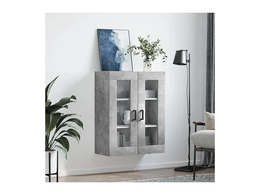 Hangkast 69,5x34x90 cm betongrijs BE657513