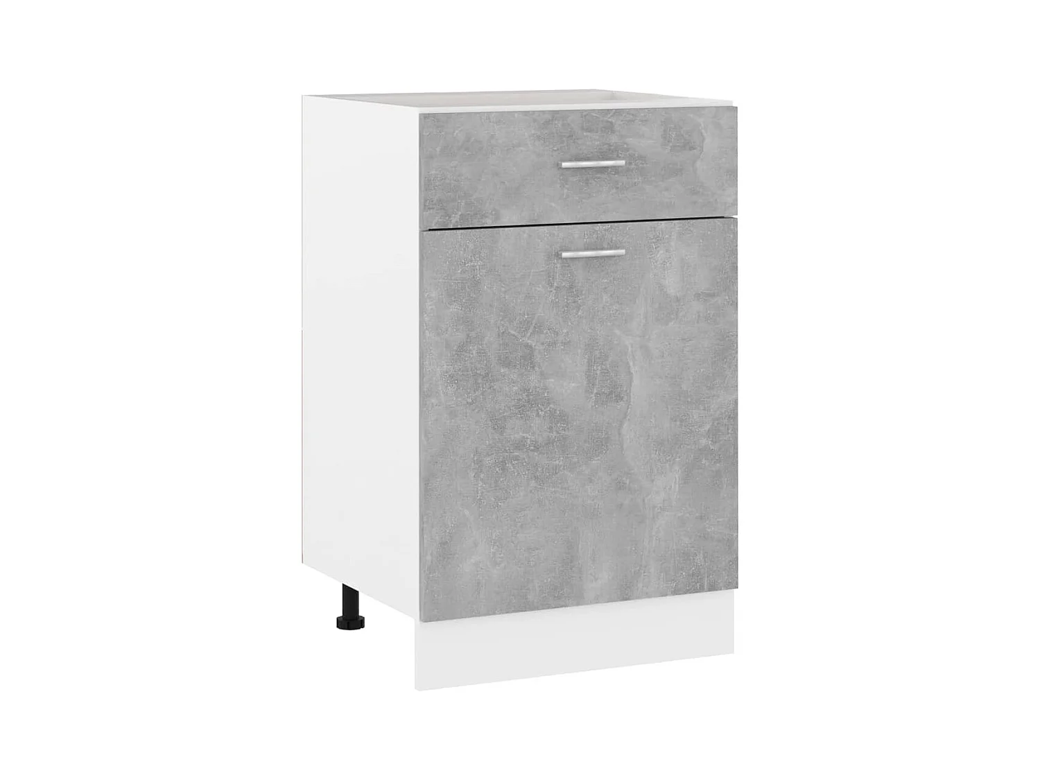 Armoire de plancher à tiroir Gris béton Bois d’ingénierie FR40306