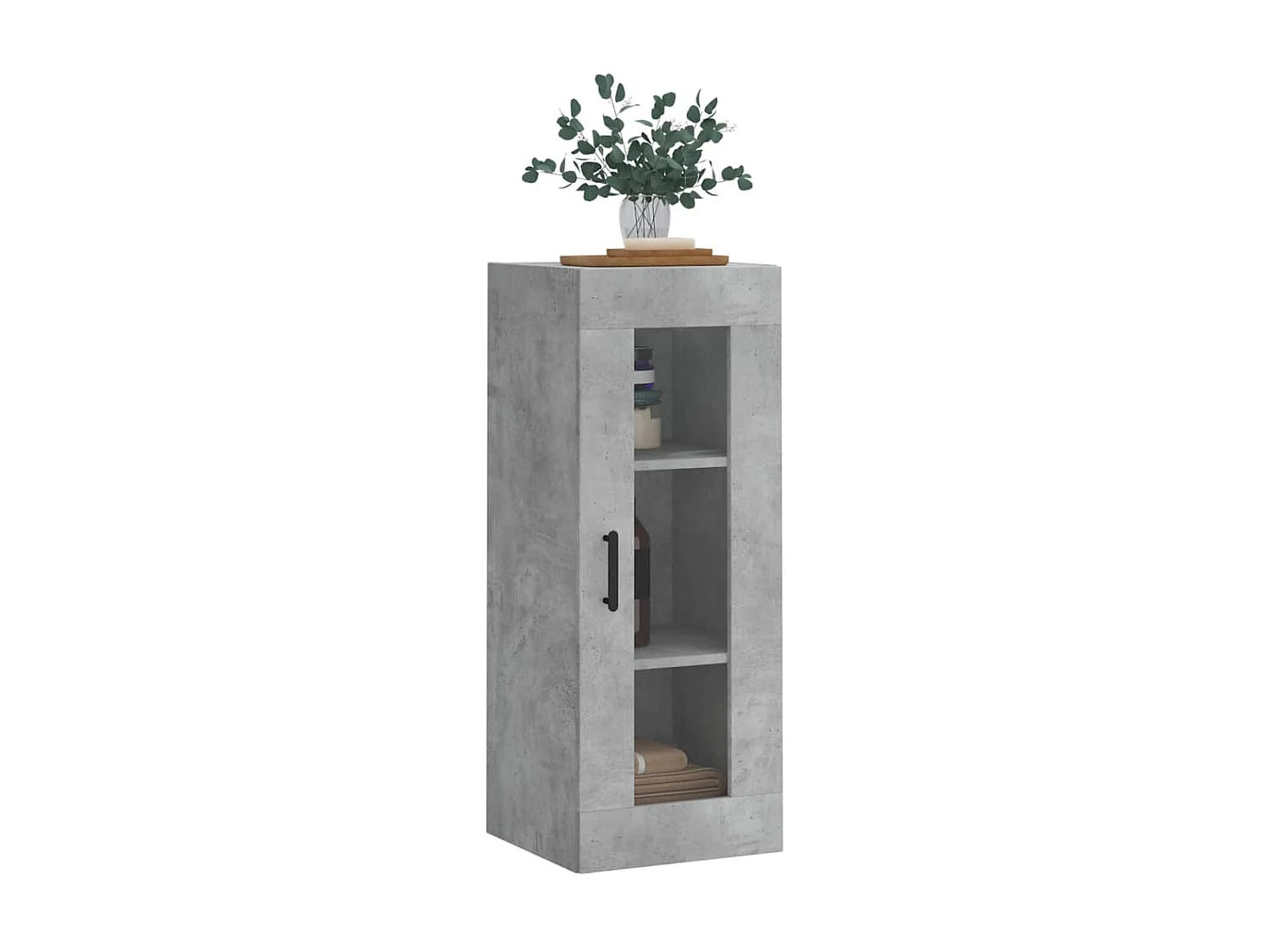 Armoire murale gris béton 34,5x34x90 cm FR76184