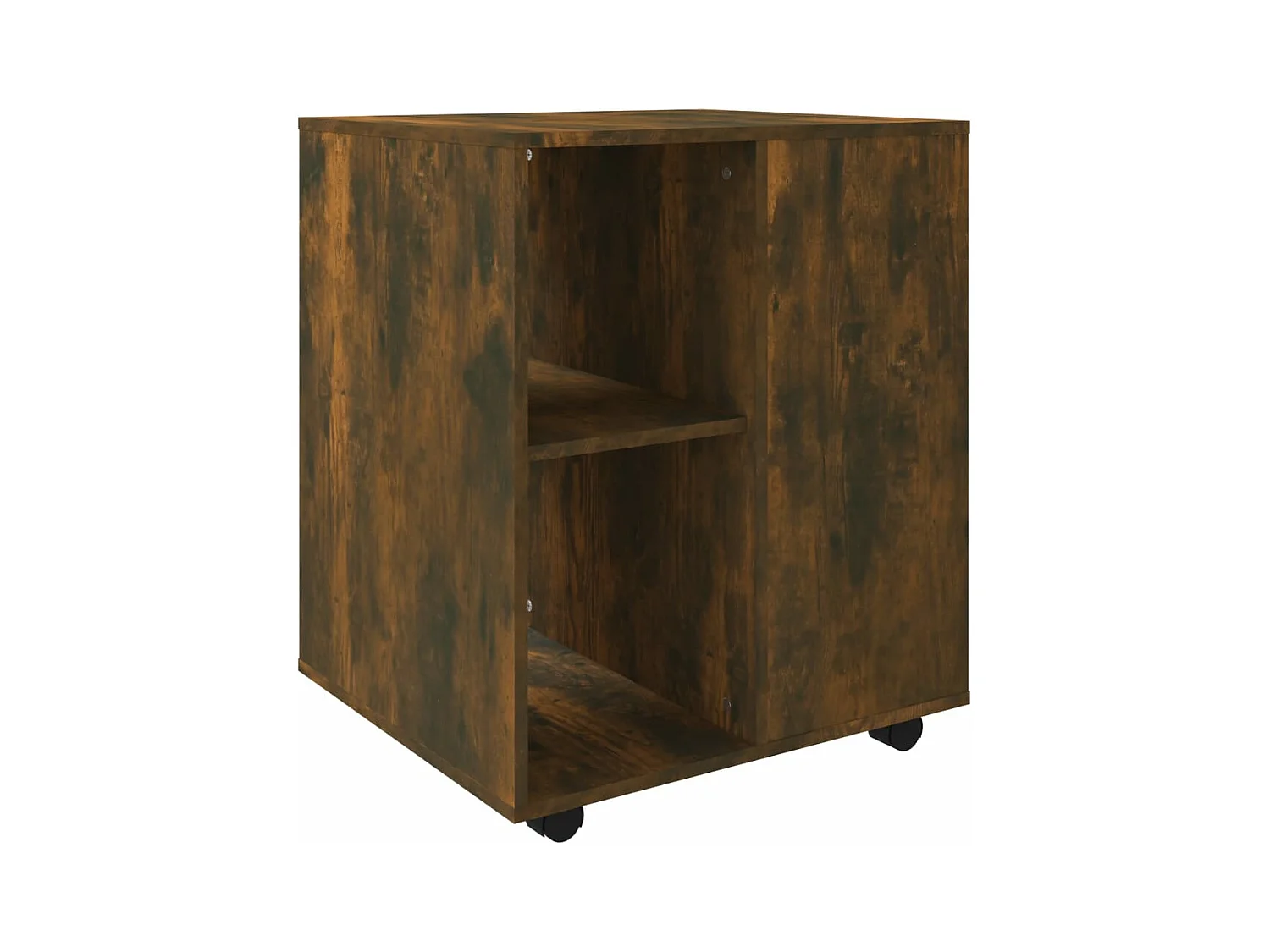 Rolkast 60x53x72 cm bewerkt hout gerookt eikenkleurig BE810284