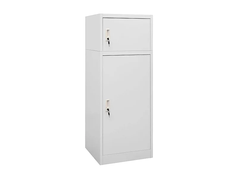 Armoire à selles Gris clair 53x53x140 cm Acier FR27340