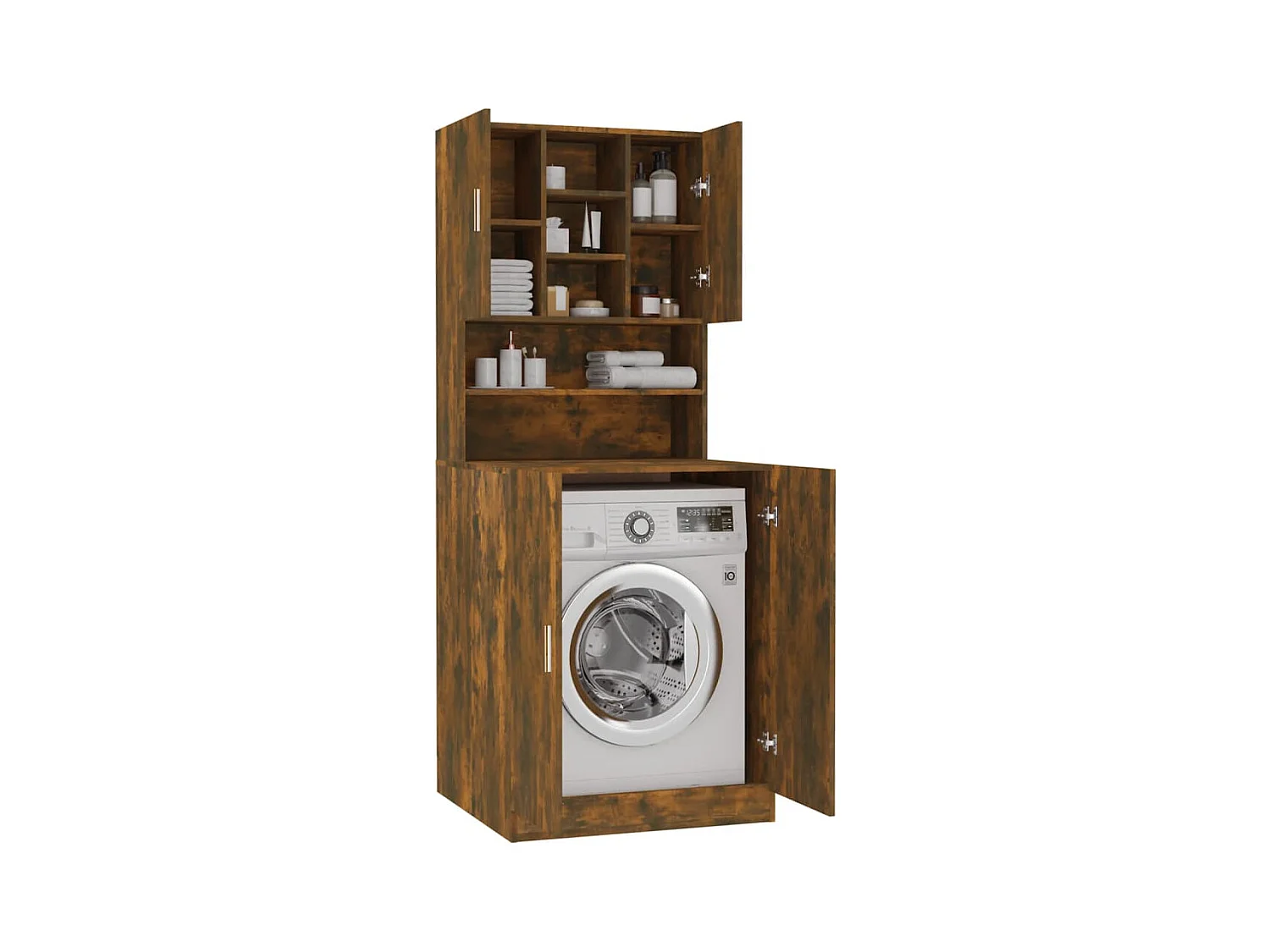 Armoire de machine à laver Chêne fumé Bois d’ingénierie FR52631