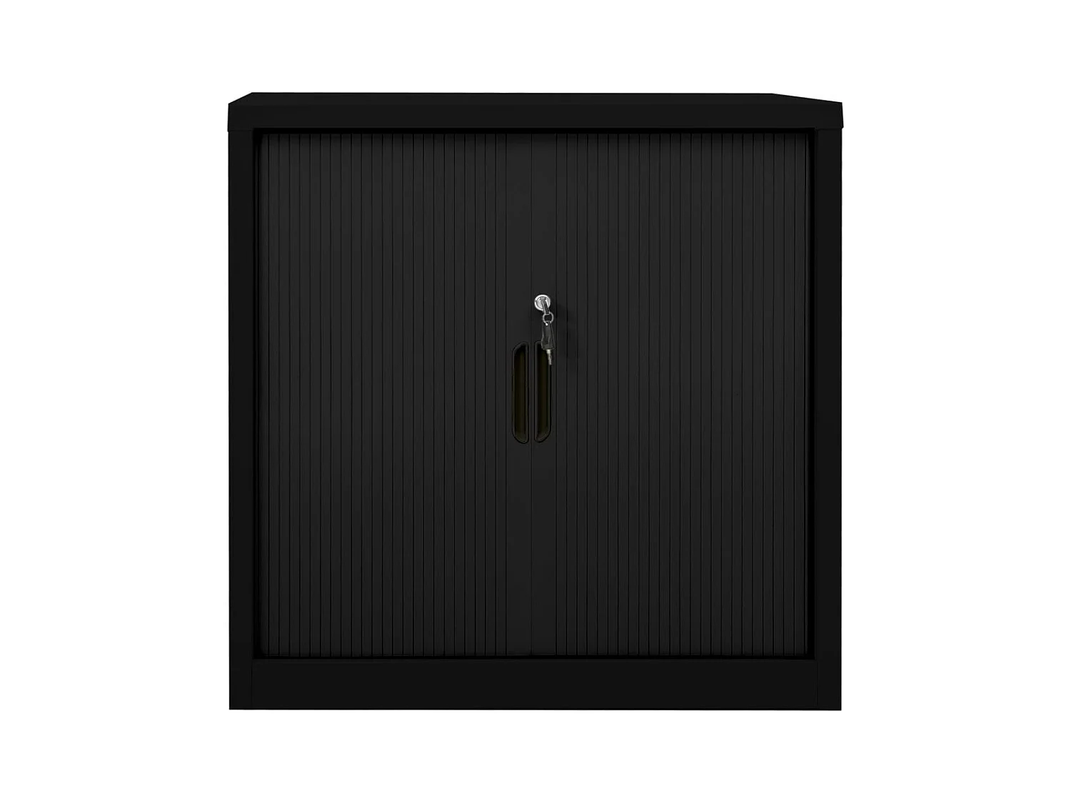 Armário com porta deslizante 90x40x90 cm aço preto PT534343