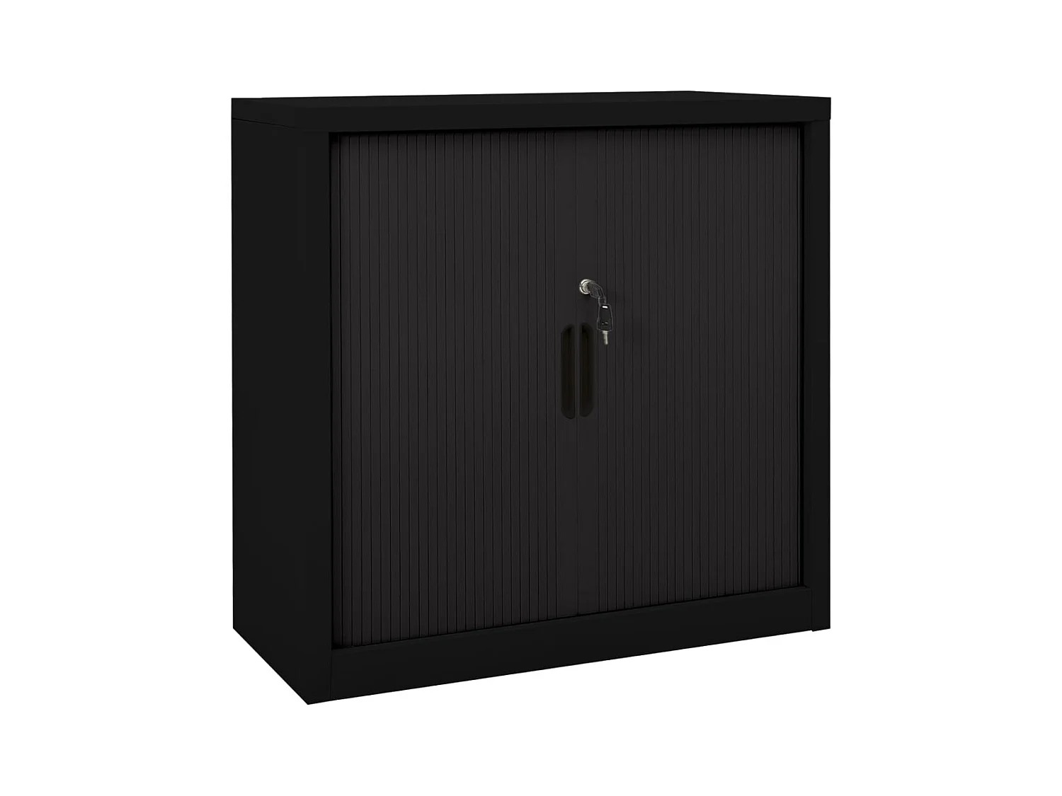 Armoire à portes coulissantes Noir 90x40x90 cm Acier FR10537