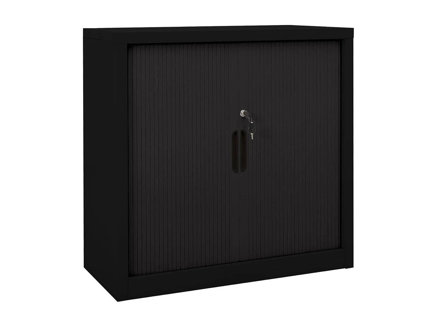 Armoire à portes coulissantes Noir 90x40x90 cm Acier FR10537
