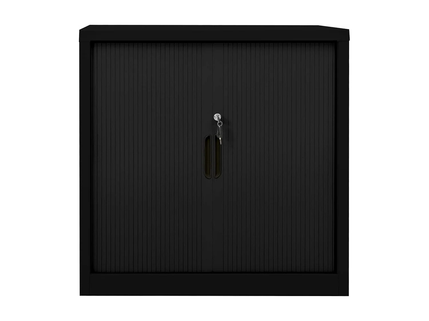 Armoire à portes coulissantes Noir 90x40x90 cm Acier FR10537