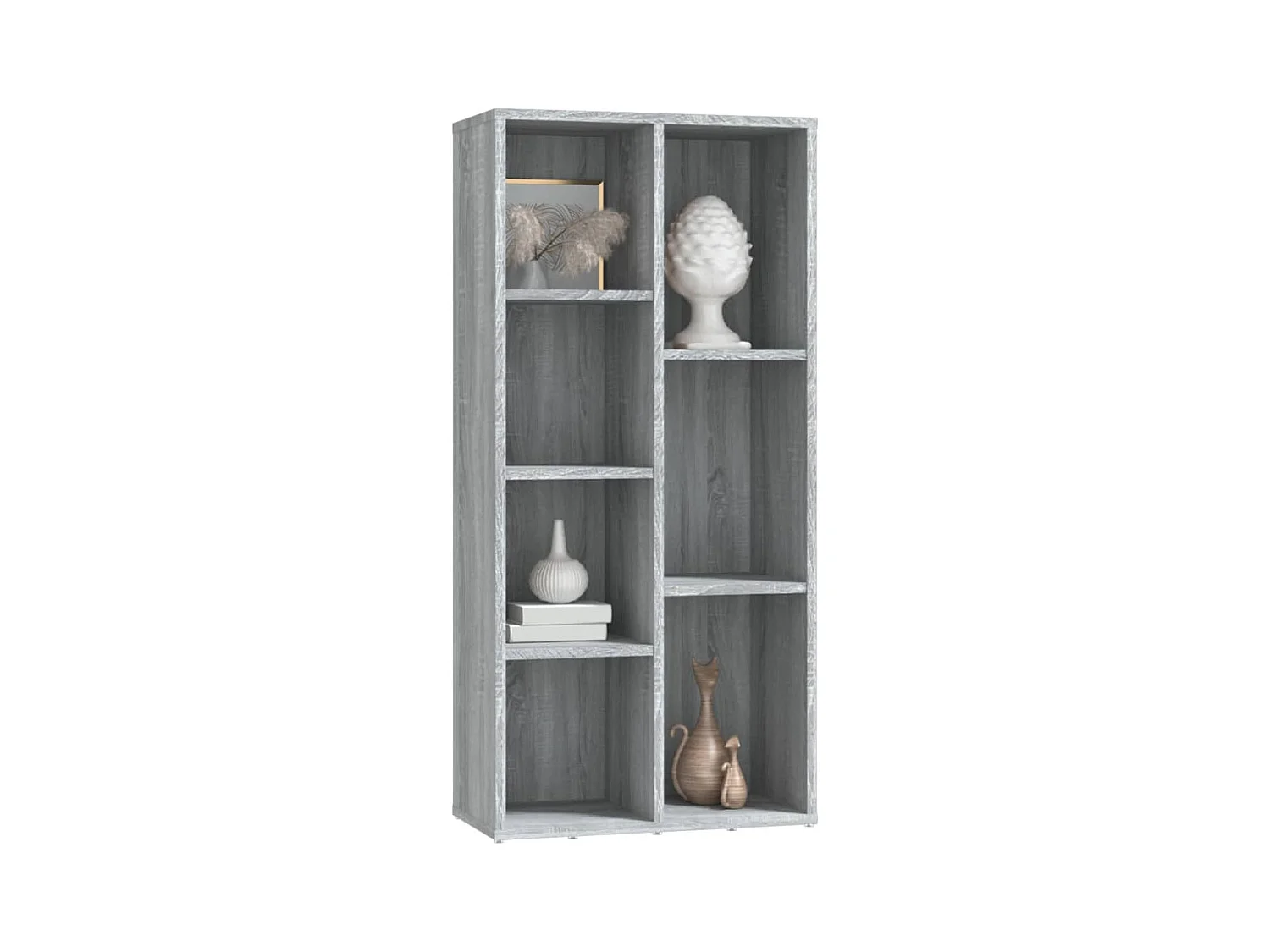Boekenkast 50x25x106 cm grijs sonoma eikenkleurig BE881595