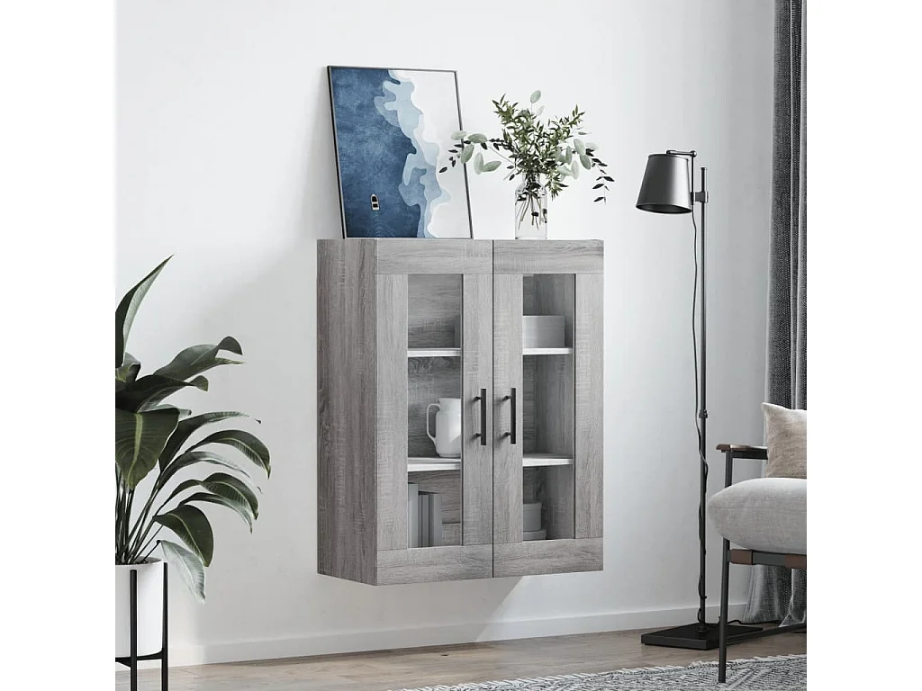 Armoire murale sonoma gris 69,5x34x90 cm FR68137