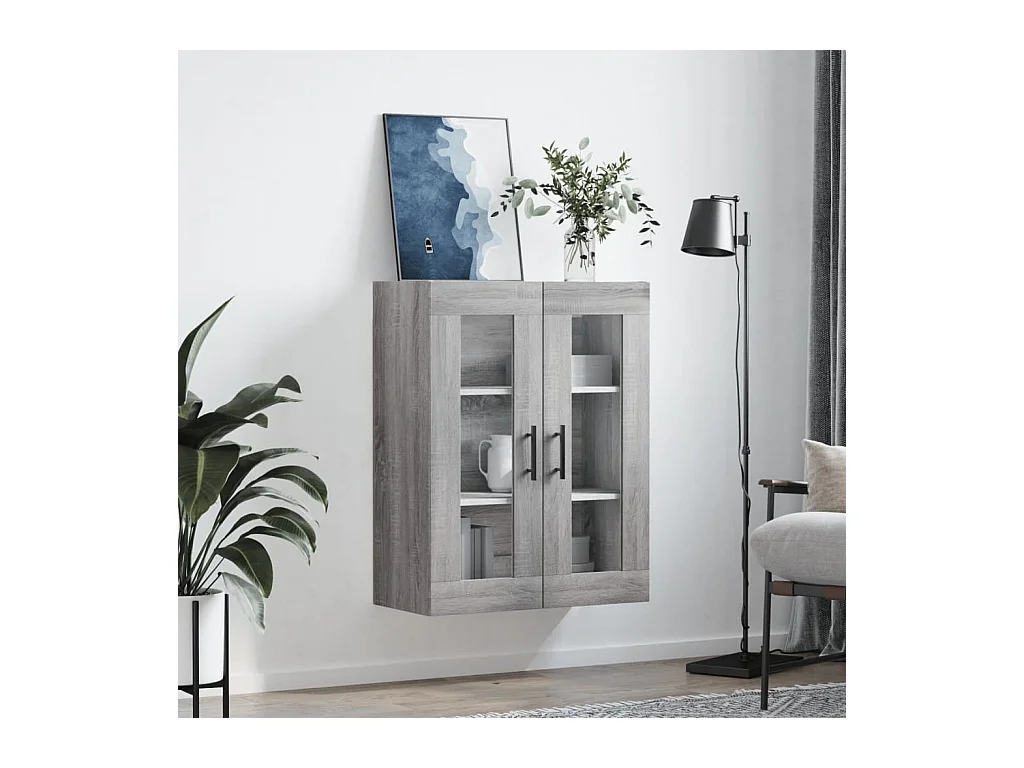 Hangkast 69,5x34x90 cm grijs sonoma eikenkleurig BE256372