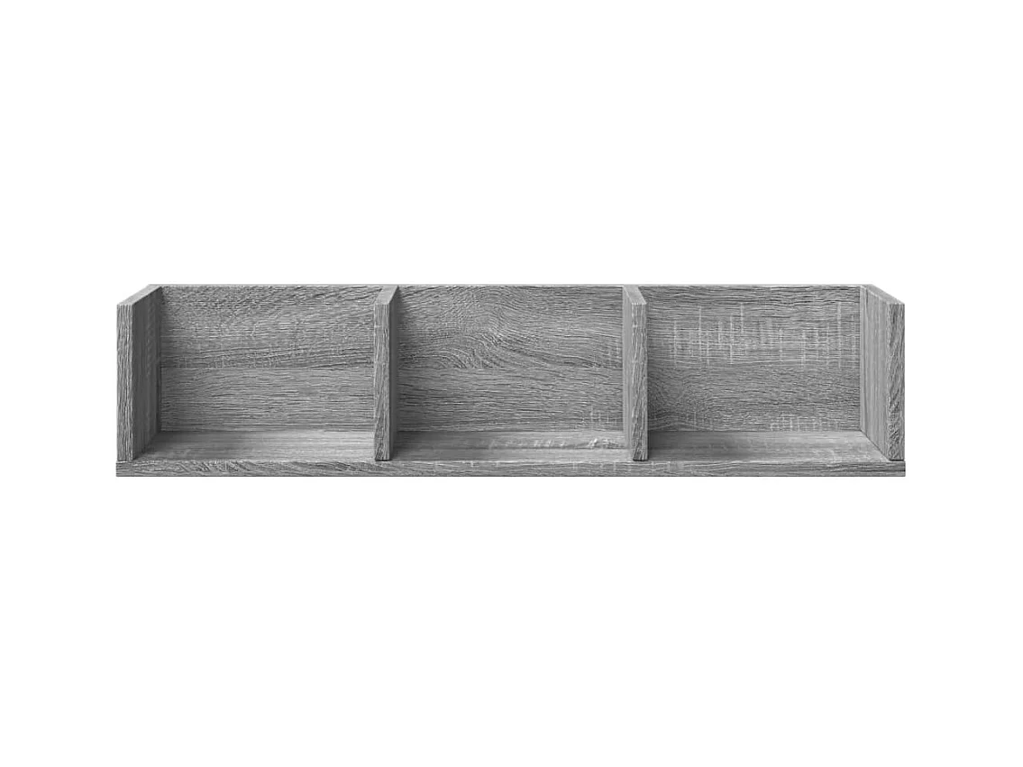 Wandkasten 2 st 75x18x16,5 cm bewerkt hout grijs sonoma eiken BE788443