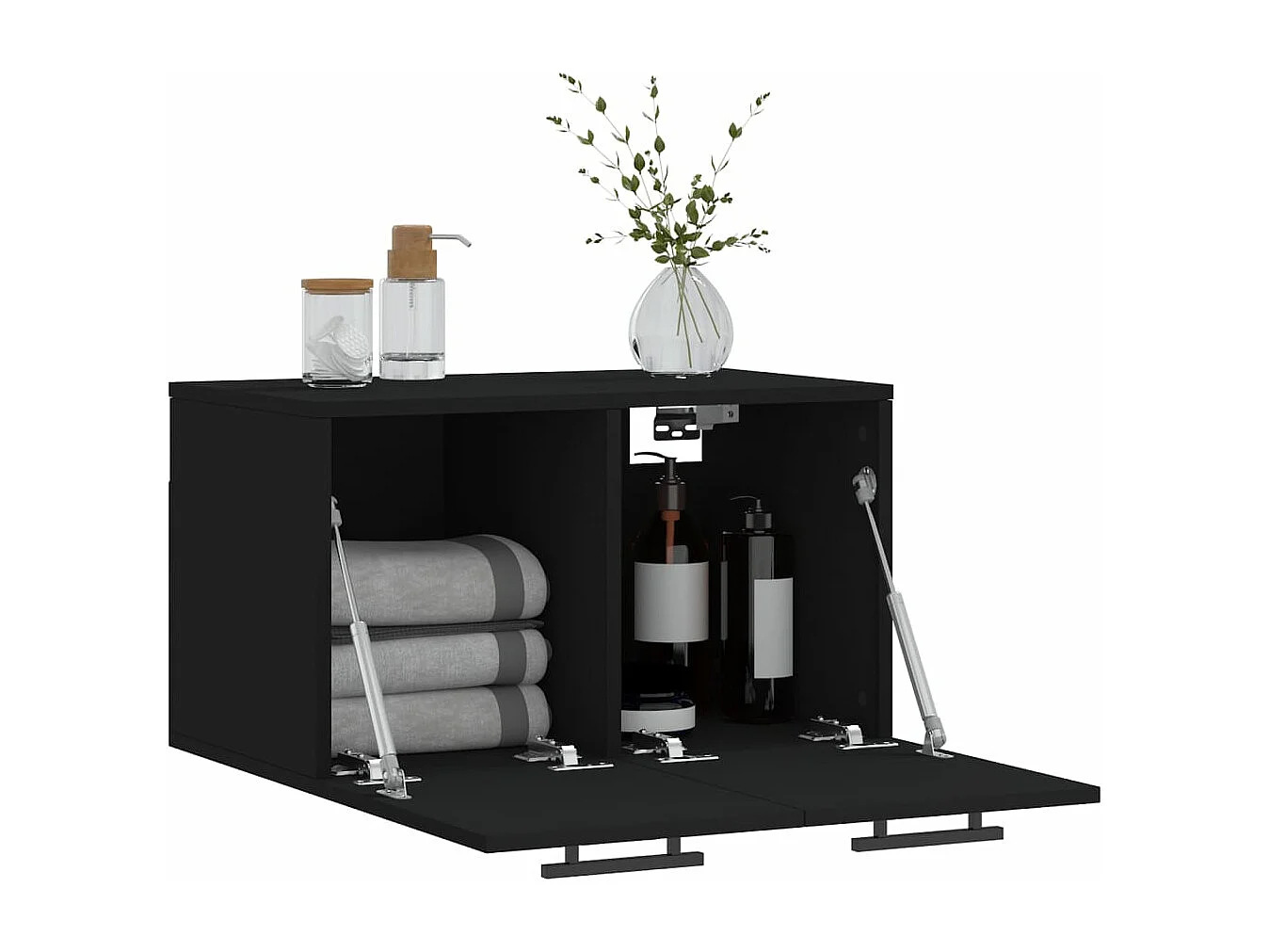 Armoire murale Noir 60x36,5x35 cm Bois d'ingénierie FR19774