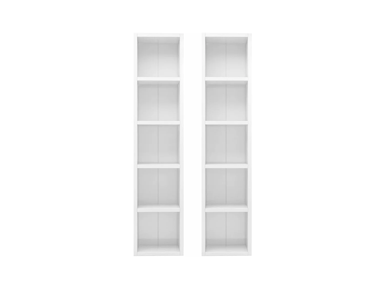 Cd-kasten 2 st 21x16x93,5 bewerkt hout hoogglans wit BE592126