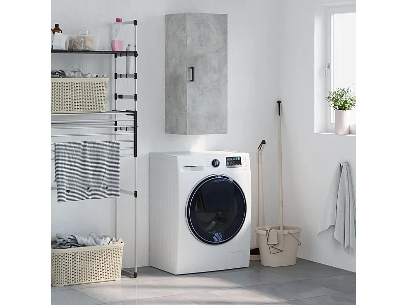 Armoire murale gris béton 34,5x34x90 cm FR96118