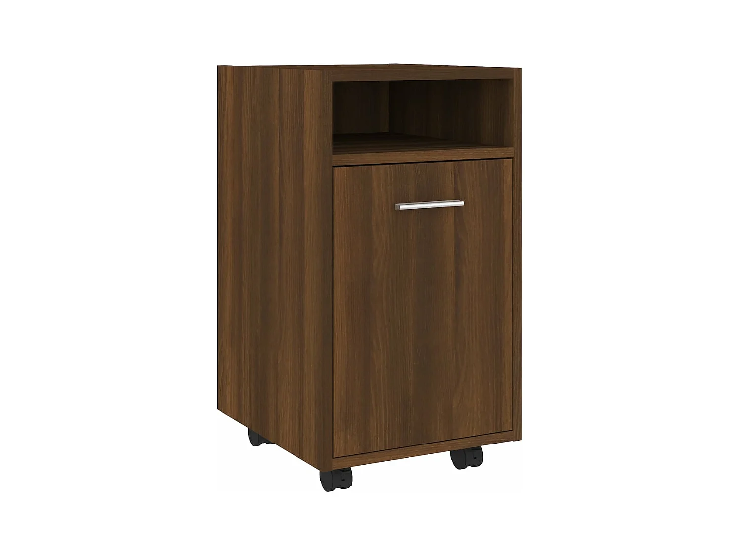 Armoire appoint à roues Chêne marron 33x38x60 cm FR51496