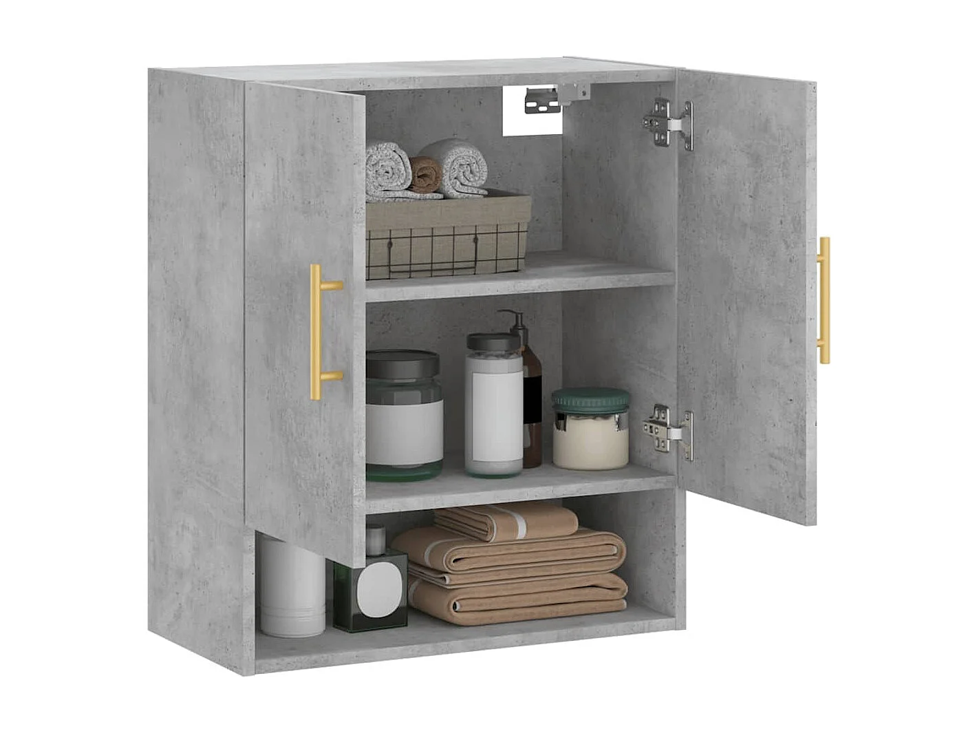 Armoire murale gris béton 60x31x70 cm bois d'ingénierie FR92806