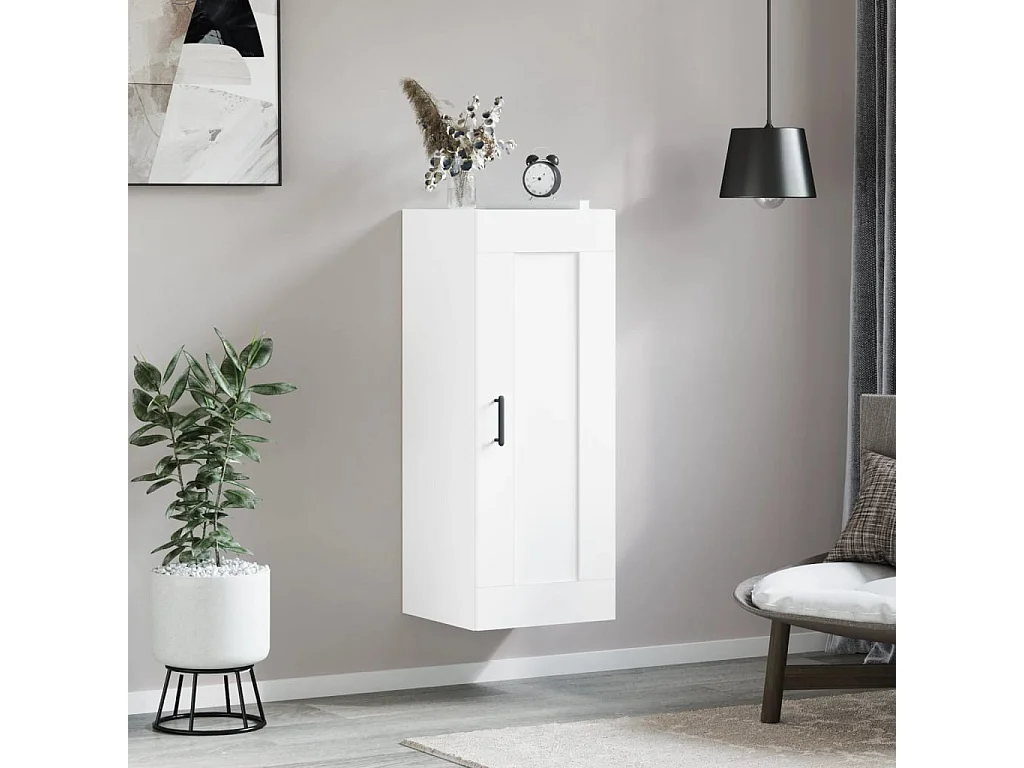 Armoire murale blanc 34,5x34x90 cm bois d'ingénierie FR68943
