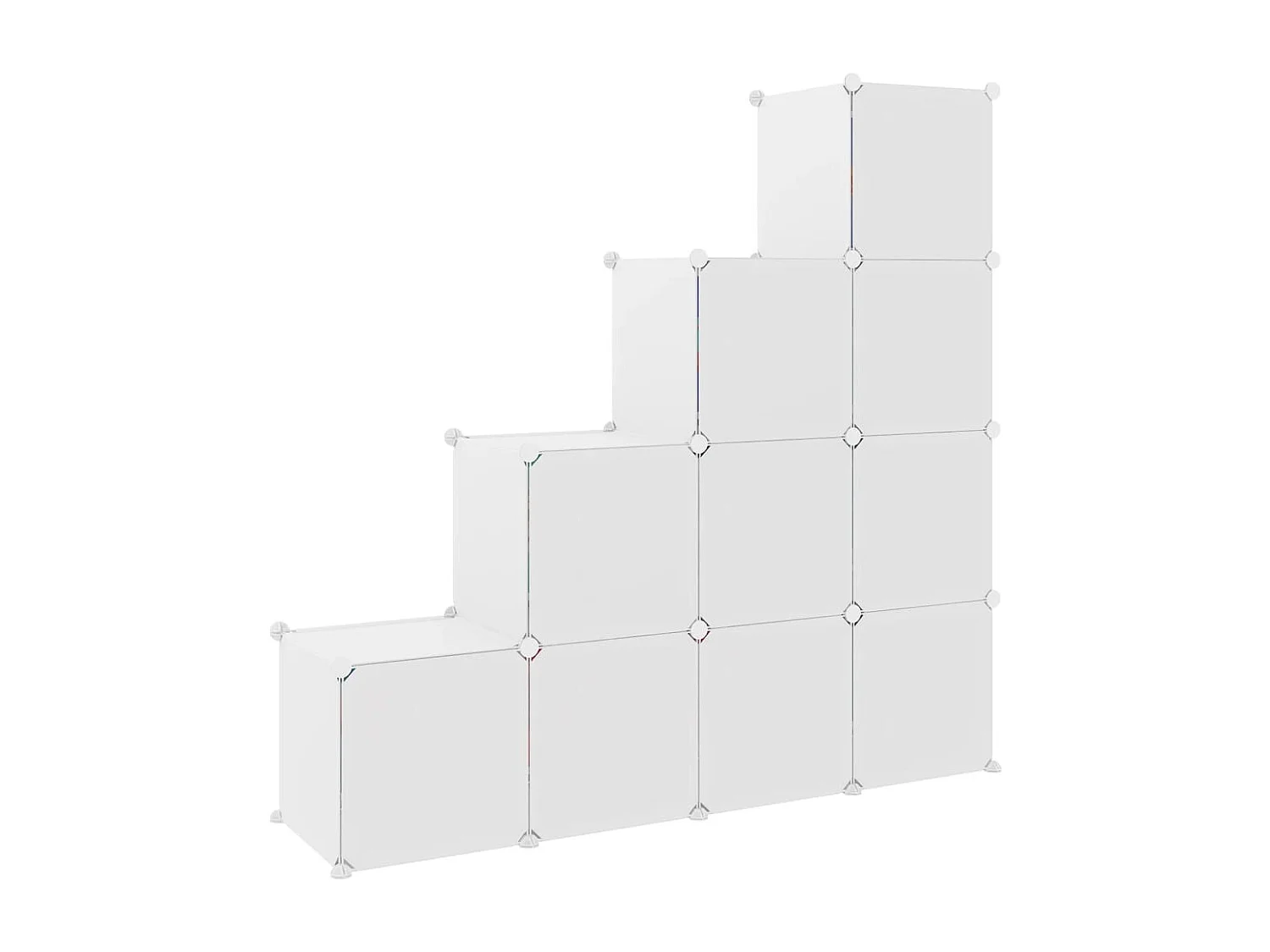 Armoire de rangement pour enfants avec 10 cubes Blanc PP FR89147