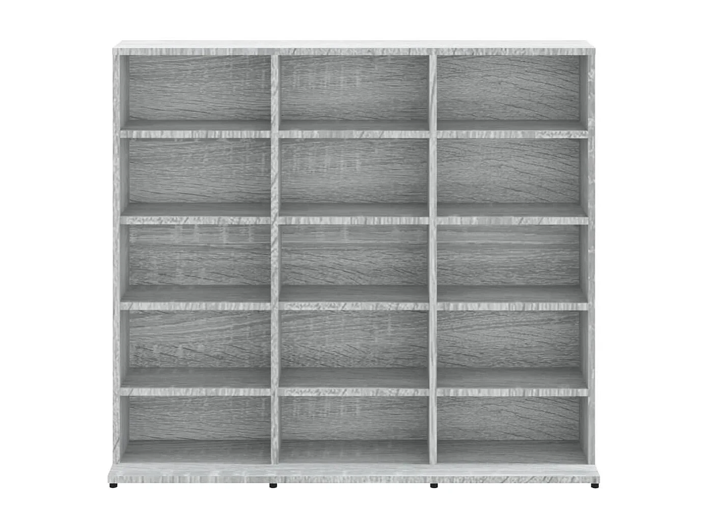 Cd-kast 102x23x89,5 cm bewerkt hout grijs sonoma eikenkleurig BE608794