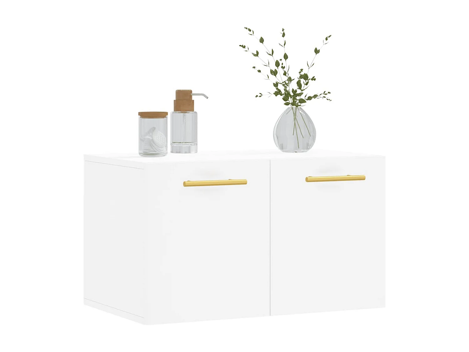 Wandkast 60x36,5x35 cm bewerkt hout wit BE148155