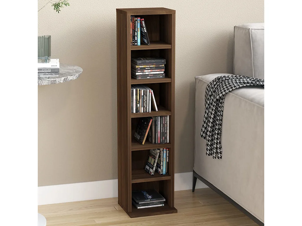 Armário p/ CD 21x20x88cm derivados de madeira carvalho castanho PT302041