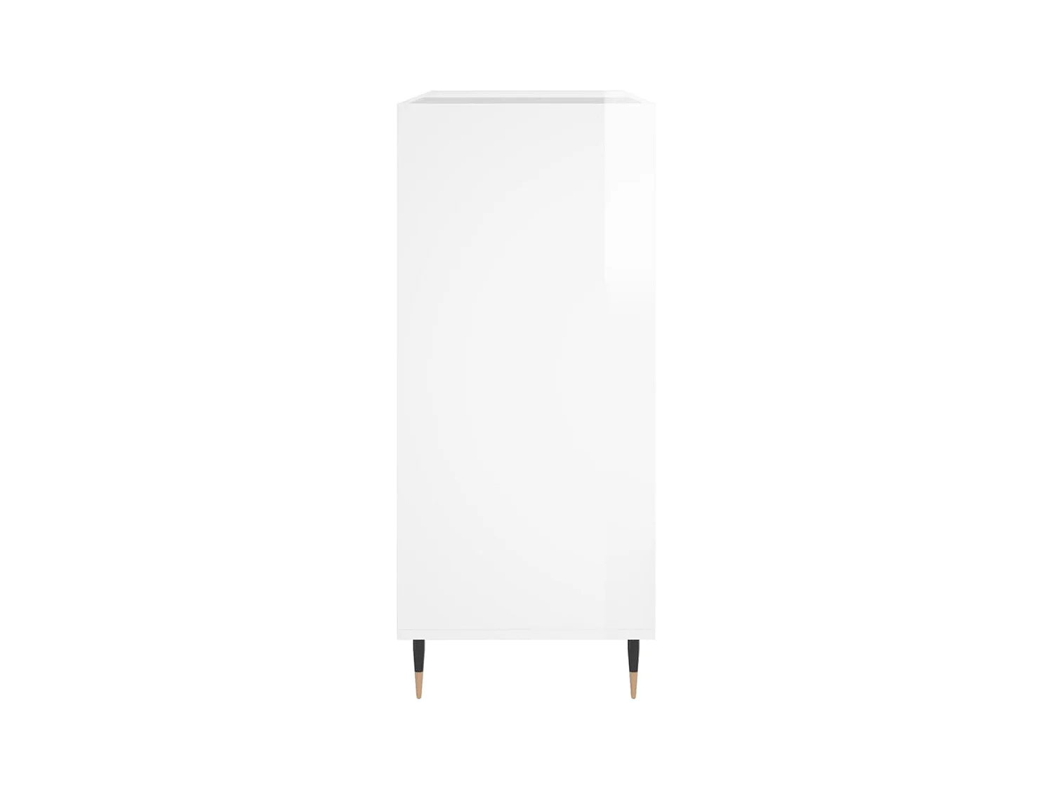 Armoire à disques blanc brillant 84,5x38x89cm bois d'ingénierie FR41076