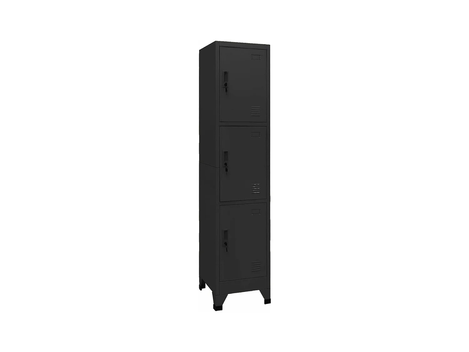 Armoire à casiers Noir 38x45x180 cm Acier FR50623