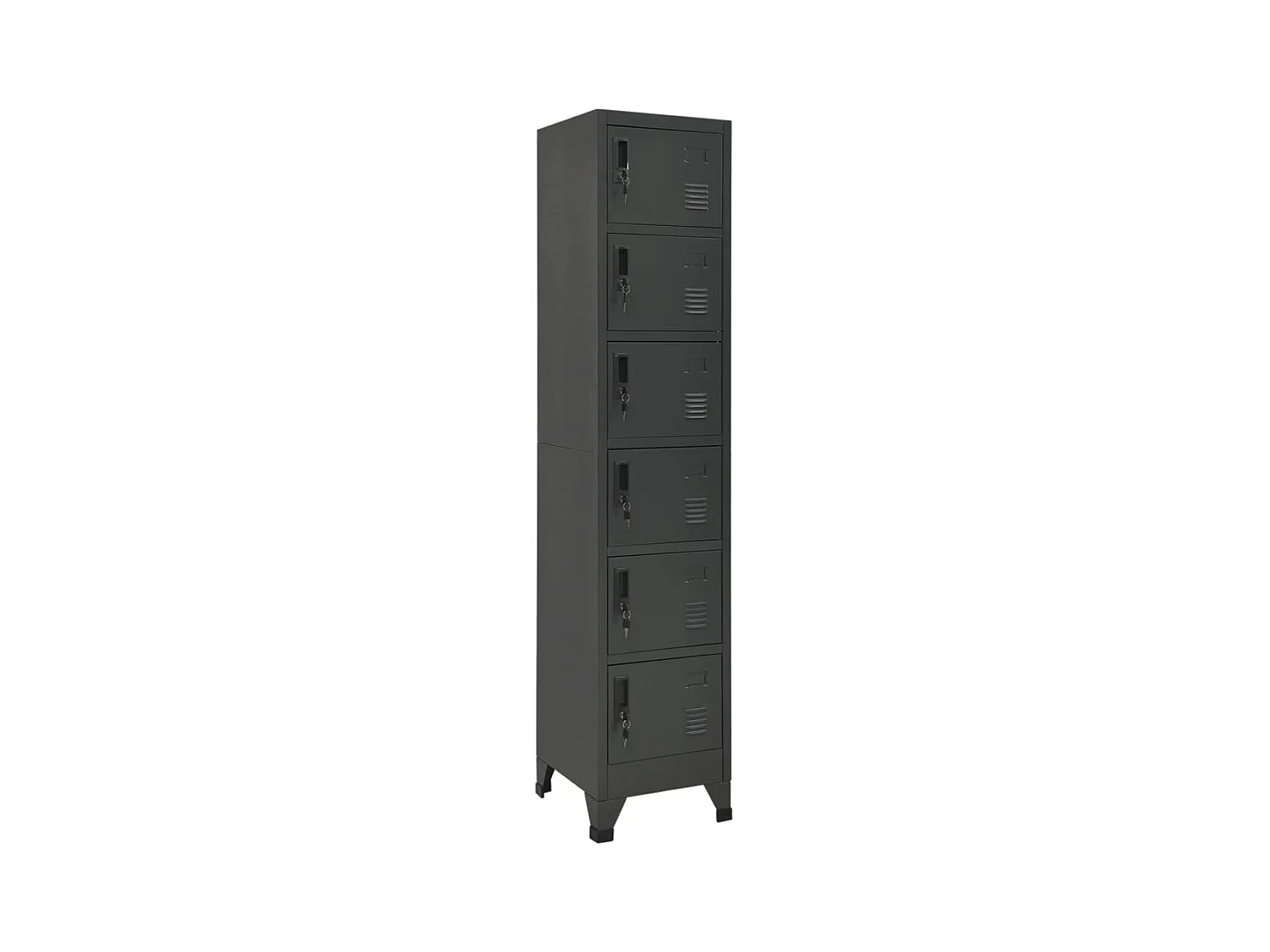 Armoire à casiers Anthracite 38x40x180 cm Acier FR39919