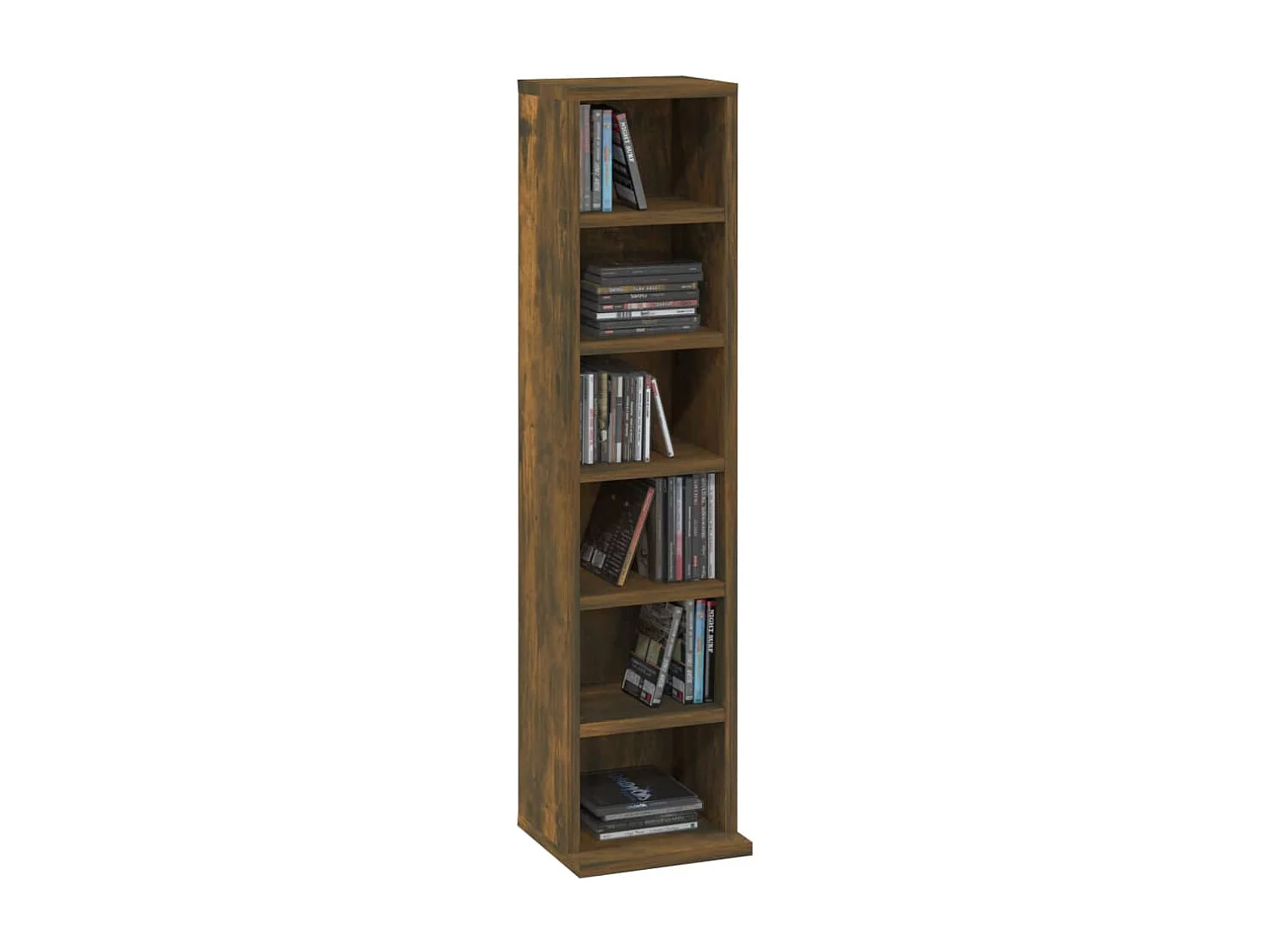 Armoire à CD Chêne fumé 21x20x88 cm Bois d'ingénierie FR97902