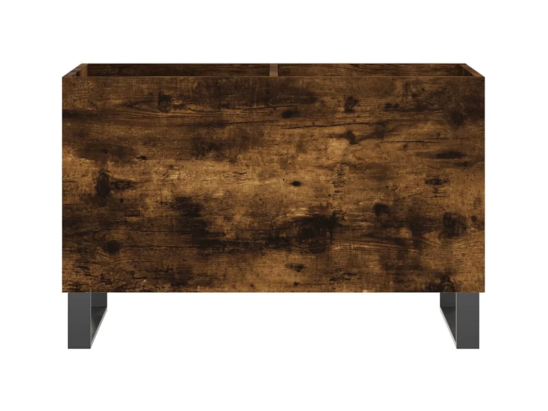 Armoire à disques chêne fumé 74,5x38x48 cm bois d'ingénierie FR79390