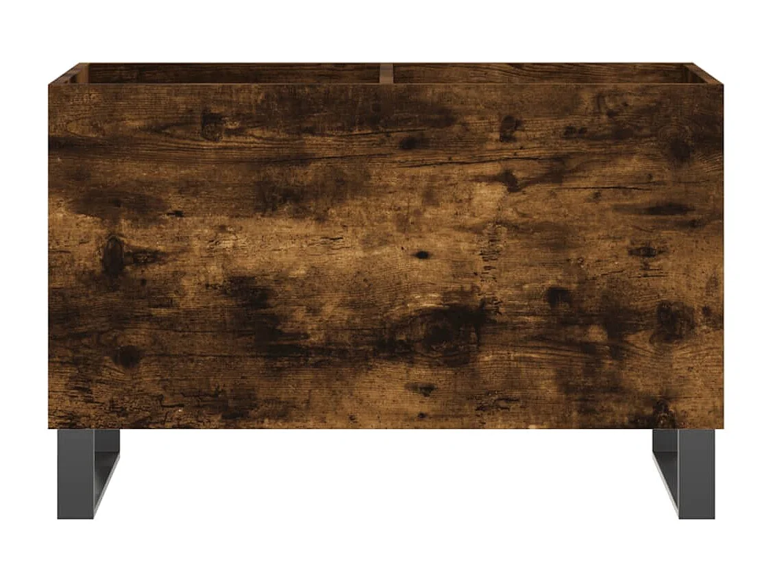 Platenkast 74,5x38x48 cm bewerkt hout gerookt eikenkleurig BE555826