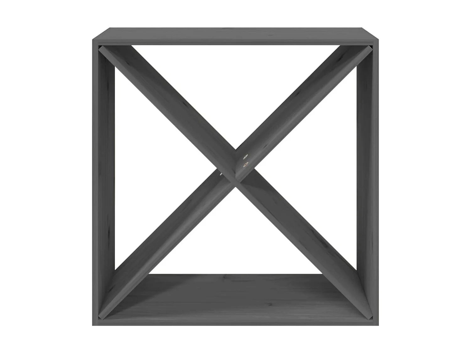 Wijnkast 62x25x62 cm massief grenenhout grijs BE458218