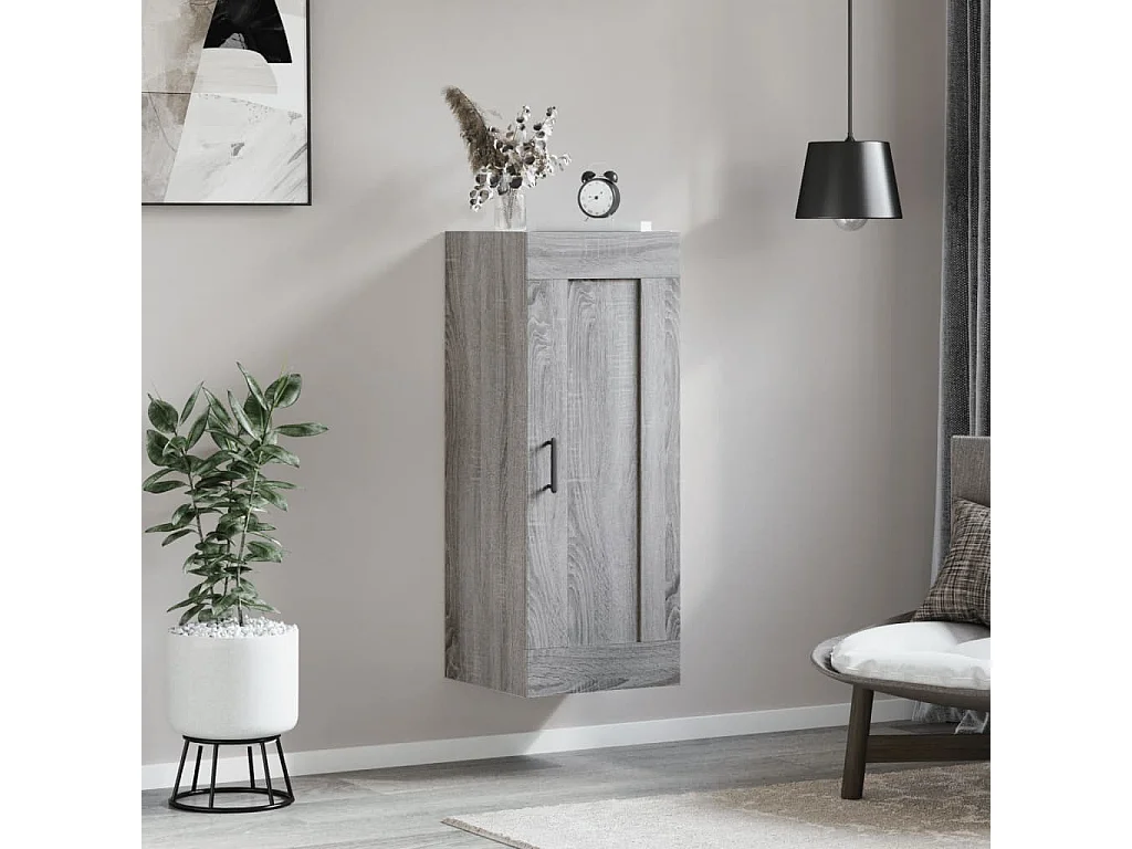 Armoire murale sonoma gris 34,5x34x90 cm bois d'ingénierie FR27445