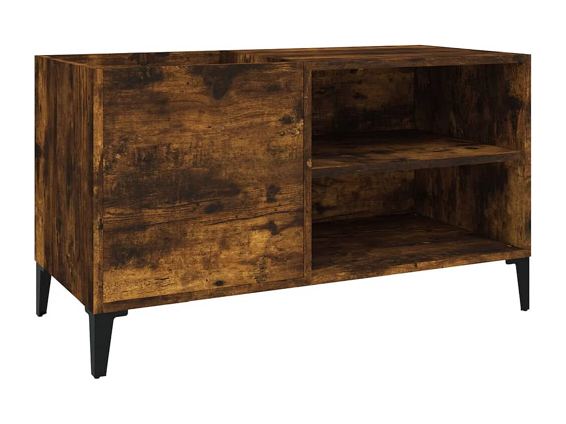 Armoire à disques chêne fumé 84,5x38x48 cm bois d'ingénierie FR81131