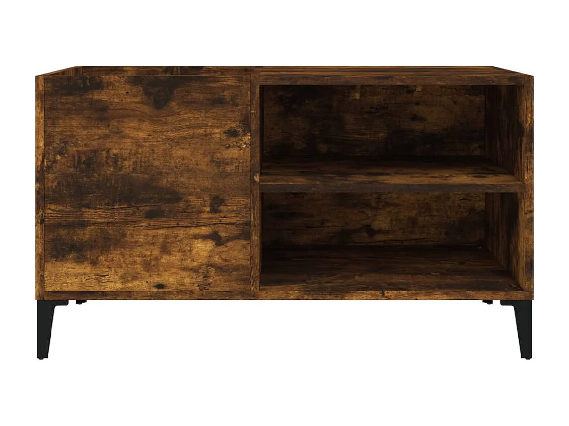 Armoire à disques chêne fumé 84,5x38x48 cm bois d'ingénierie FR81131