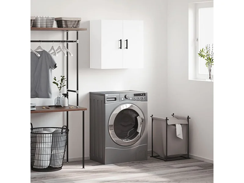 Wandkast 60x31x60 cm bewerkt hout wit BE608821