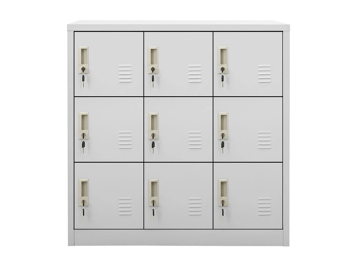 Armoires à casiers 2 pcs Gris clair 90x45x92,5 cm Acier FR87290