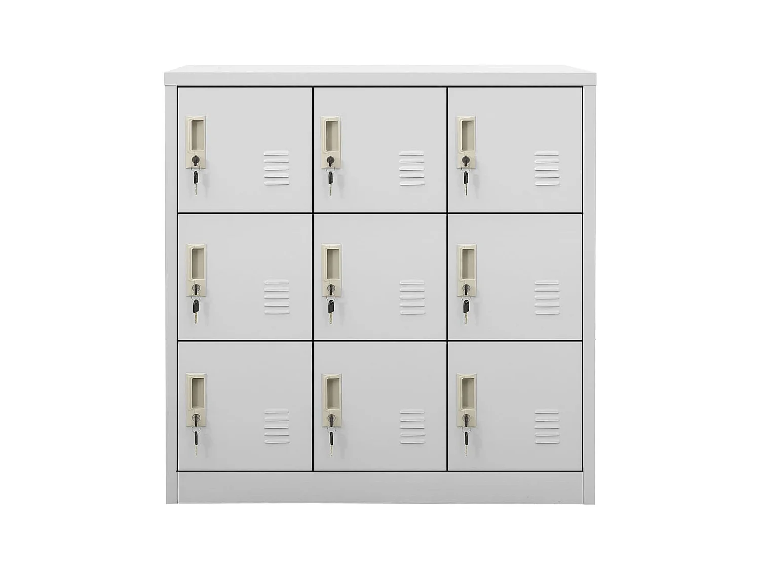 Armoires à casiers 2 pcs Gris clair 90x45x92,5 cm Acier FR87290