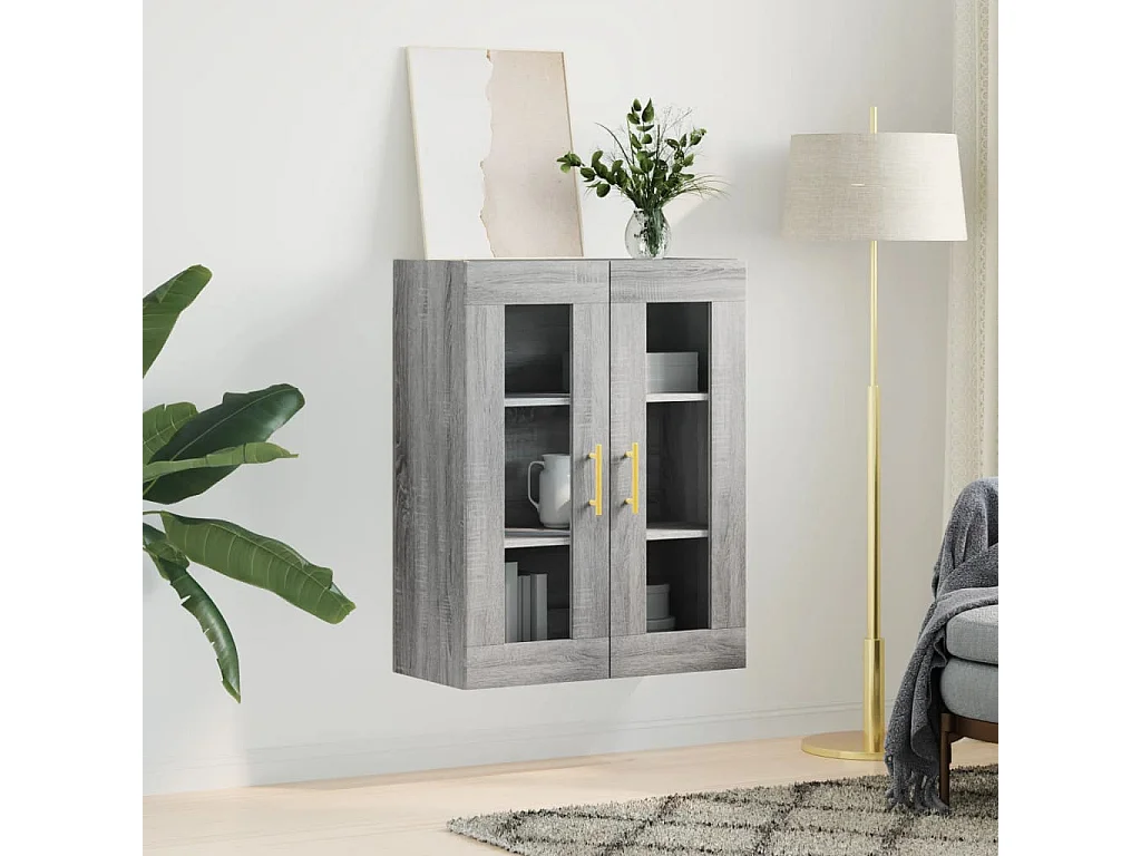 Armario de pared gris Sonoma 69,5x34x90 cm ES128998