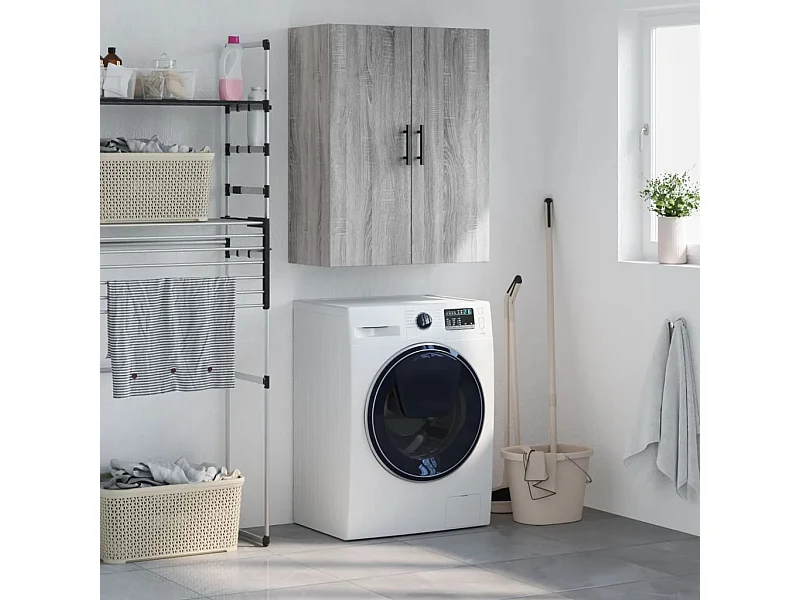 Hangkast 69,5x34x90 cm grijs sonoma eikenkleurig BE130128