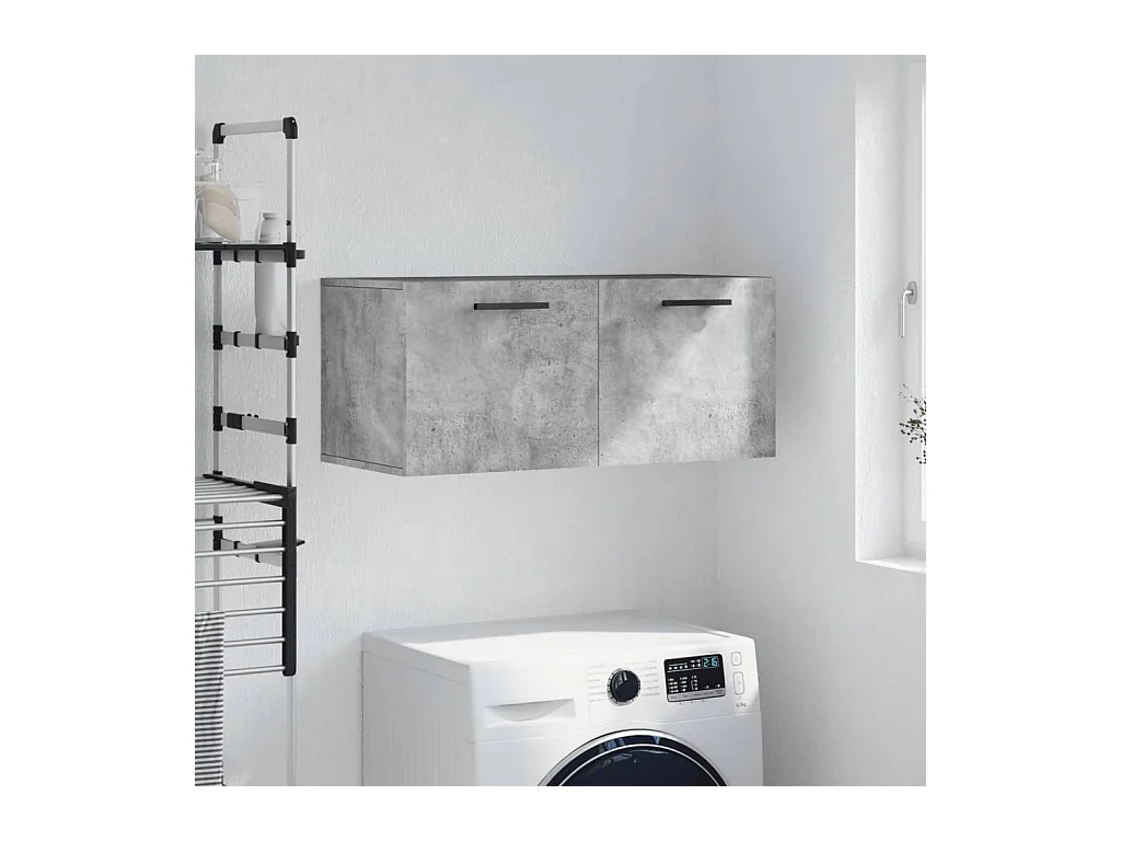 Wandkast 80x36,5x35 cm bewerkt hout betongrijs BE171177