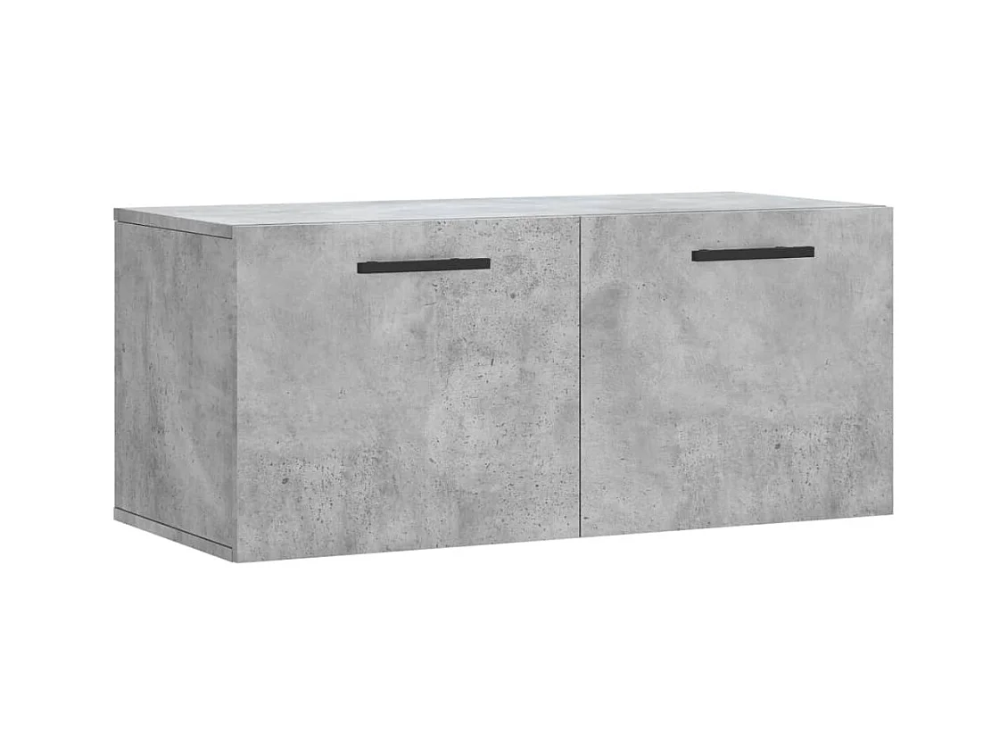 Wandkast 80x36,5x35 cm bewerkt hout betongrijs BE171177
