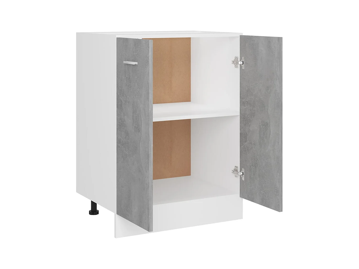 Armoire de plancher Gris béton 60x46x81,5 cm Bois d’ingénierie FR52082