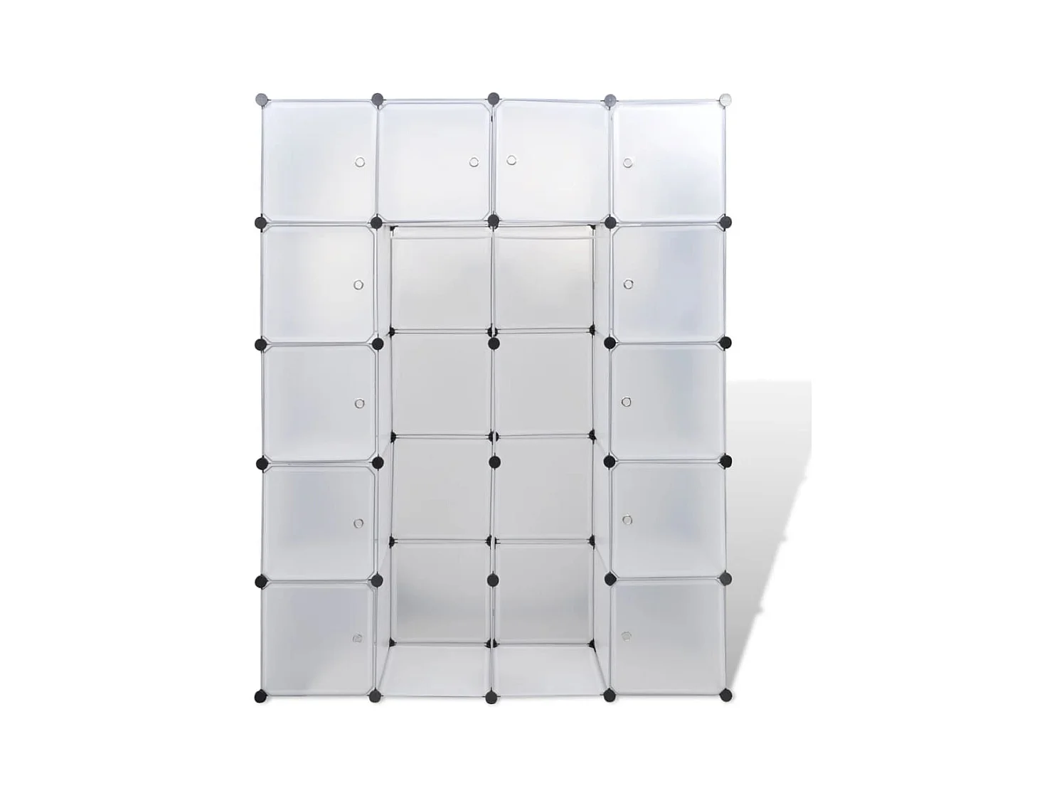 Armário plástico modular 14 gavetas 37x146x180,5cm branco PT668152