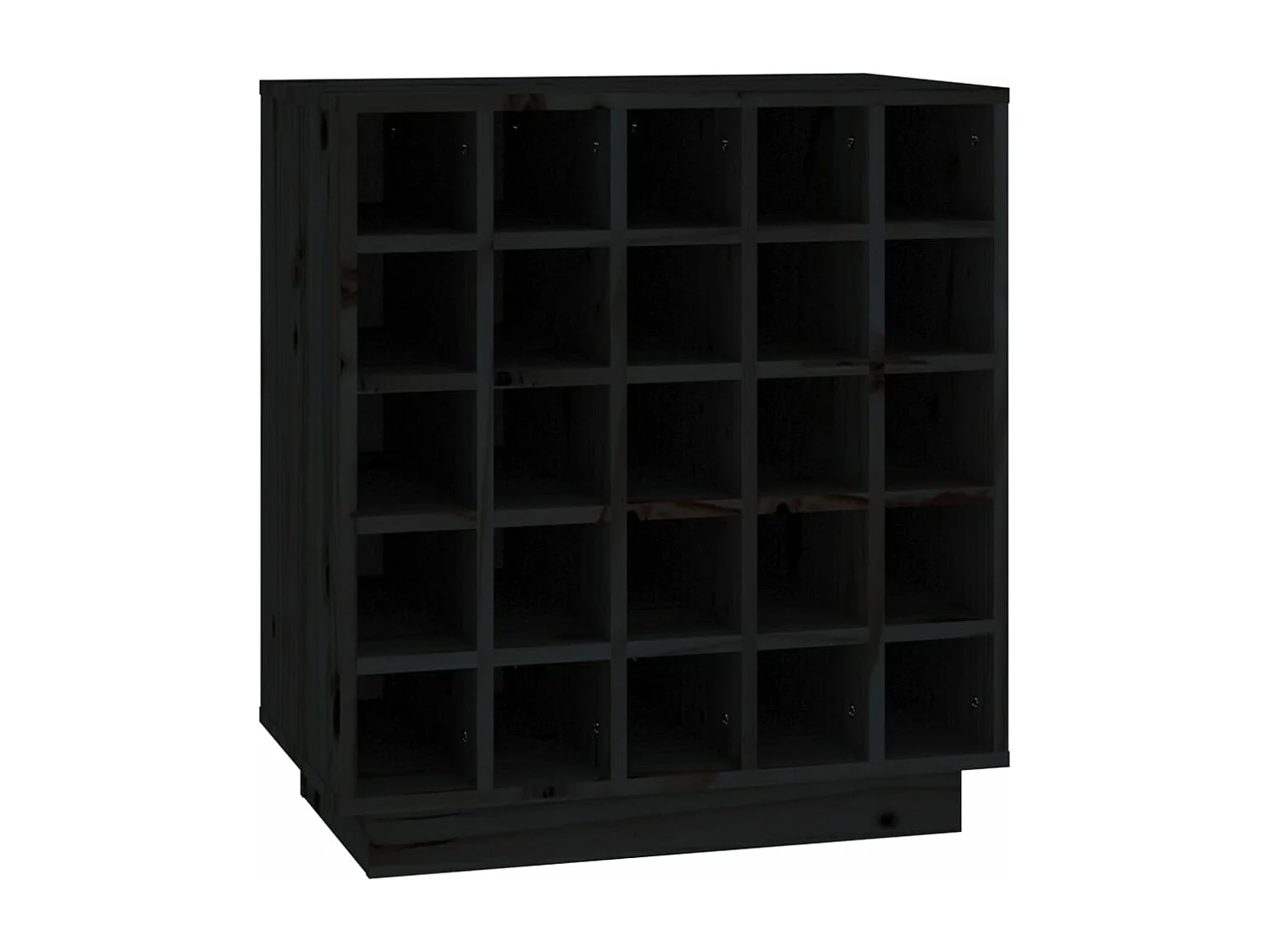 Armoire à vin Noir 55,5x34x61 cm Bois de pin massif FR86535
