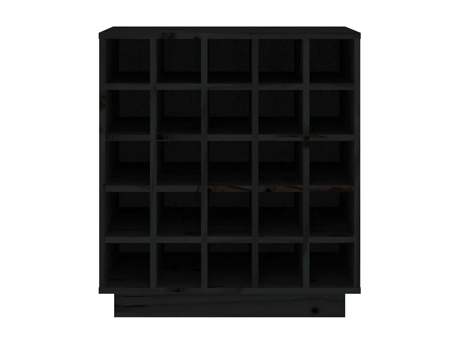 Armoire à vin Noir 55,5x34x61 cm Bois de pin massif FR86535