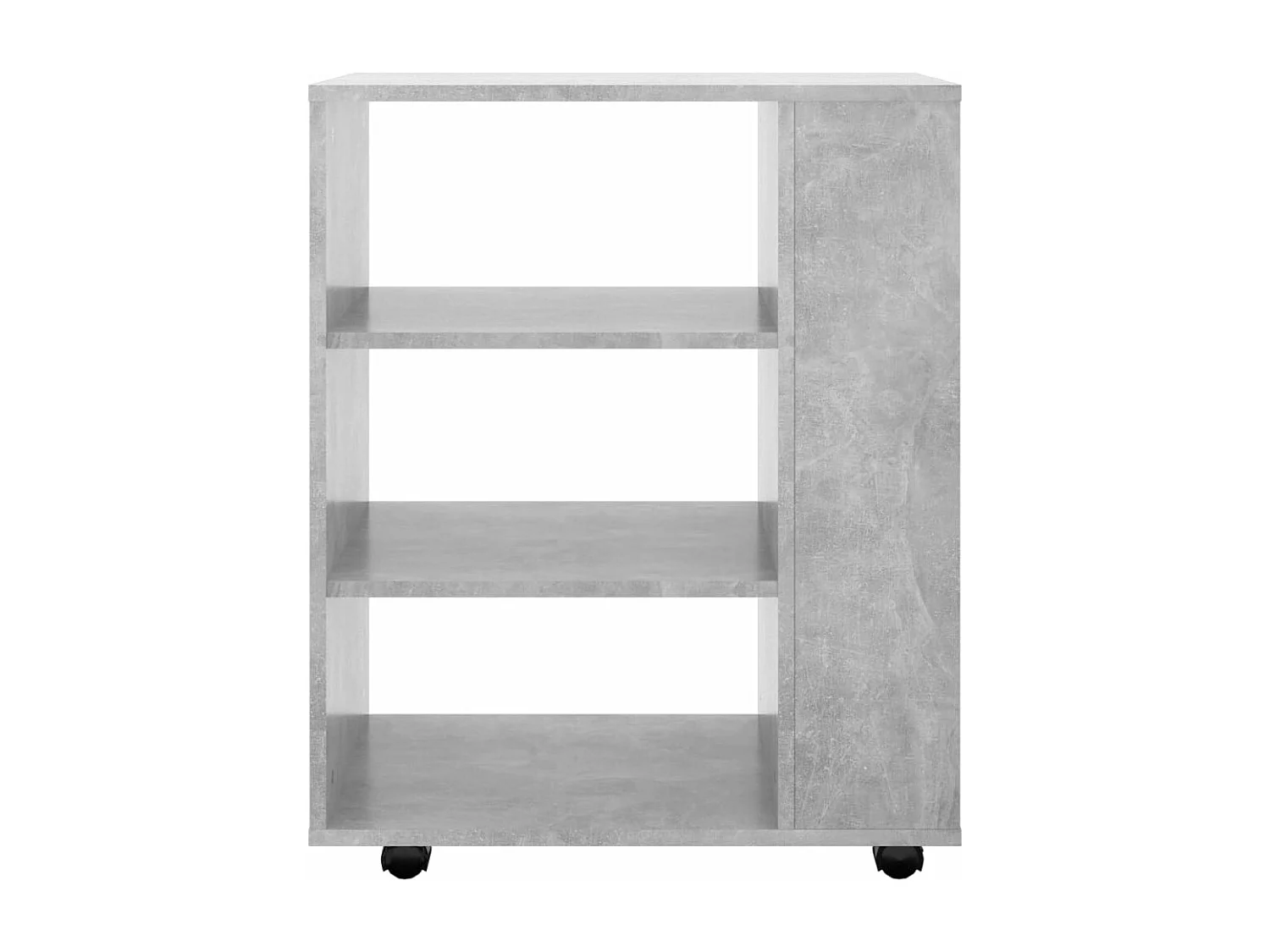 Armoire à roulettes Gris béton 60x35x75 cm Aggloméré FR10509