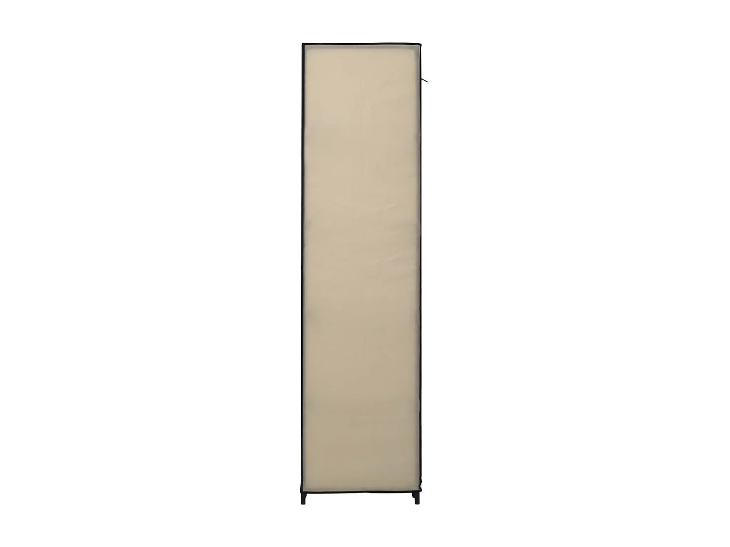 Roupeiro c/ compartimentos e varões 150x45x176 cm tecido creme PT423245